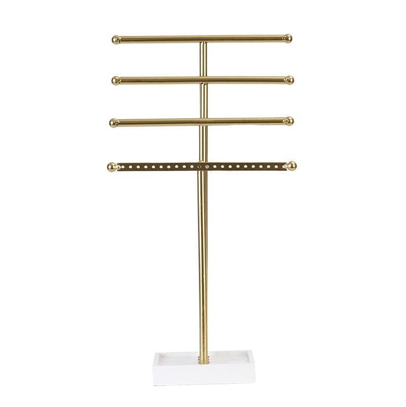 Elegant Four-Tiered Jewelry Organizer Tree Stand