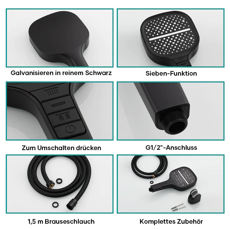 Luxury Square Handheld Shower Head - Enhance Your Shower Experience